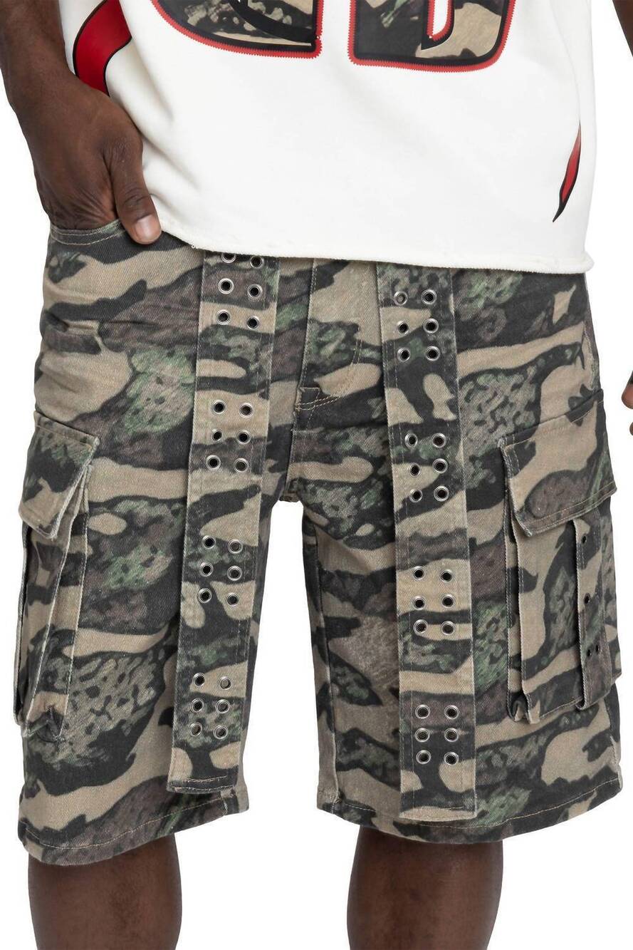 NEW THE KOOPLES men's cargo shorts in camouflage